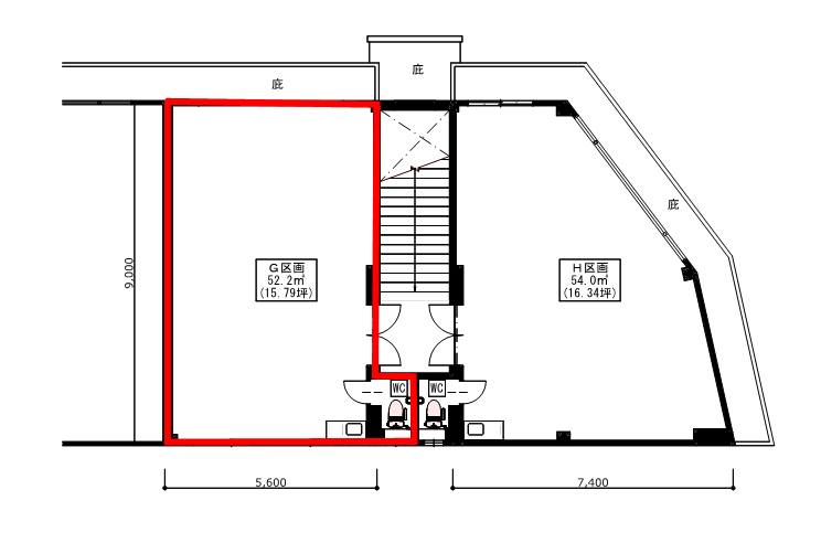 JR南彦根駅　西口貸店舗　2階G区画
