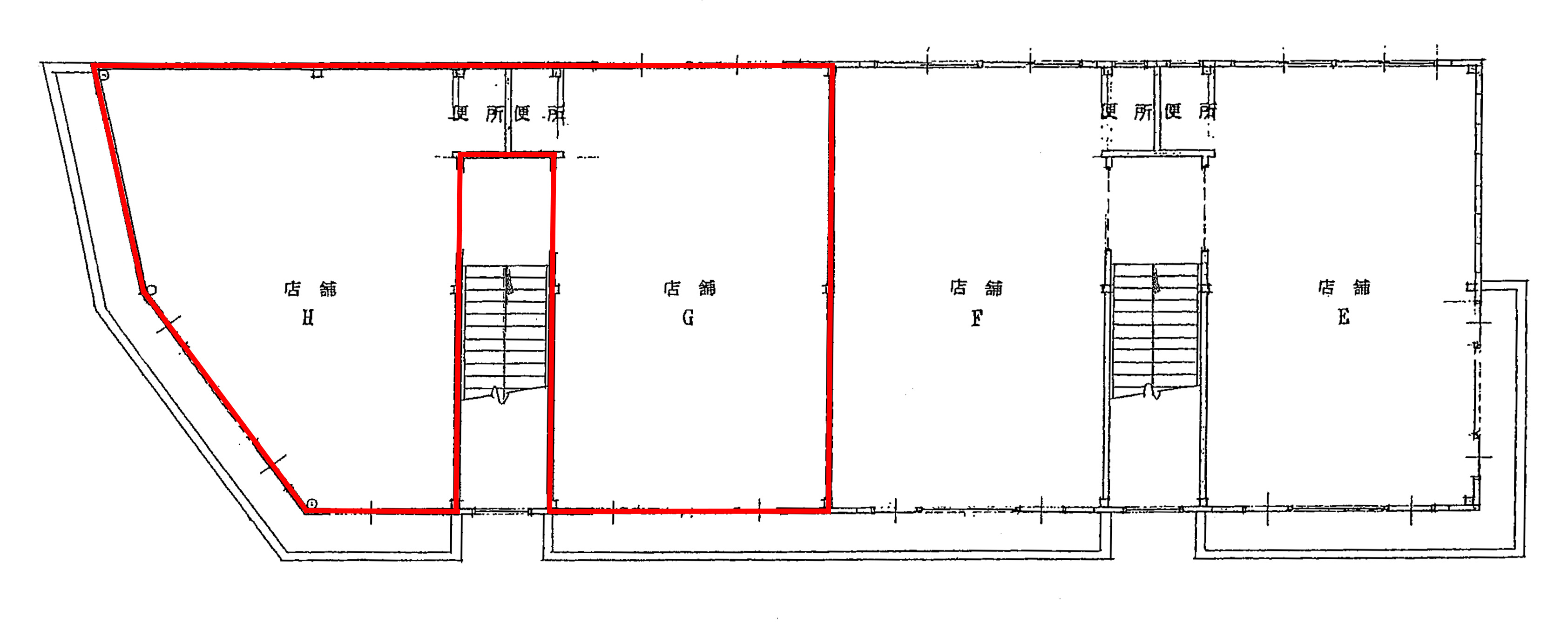JR南彦根駅　西口貸店舗　2階HG区画