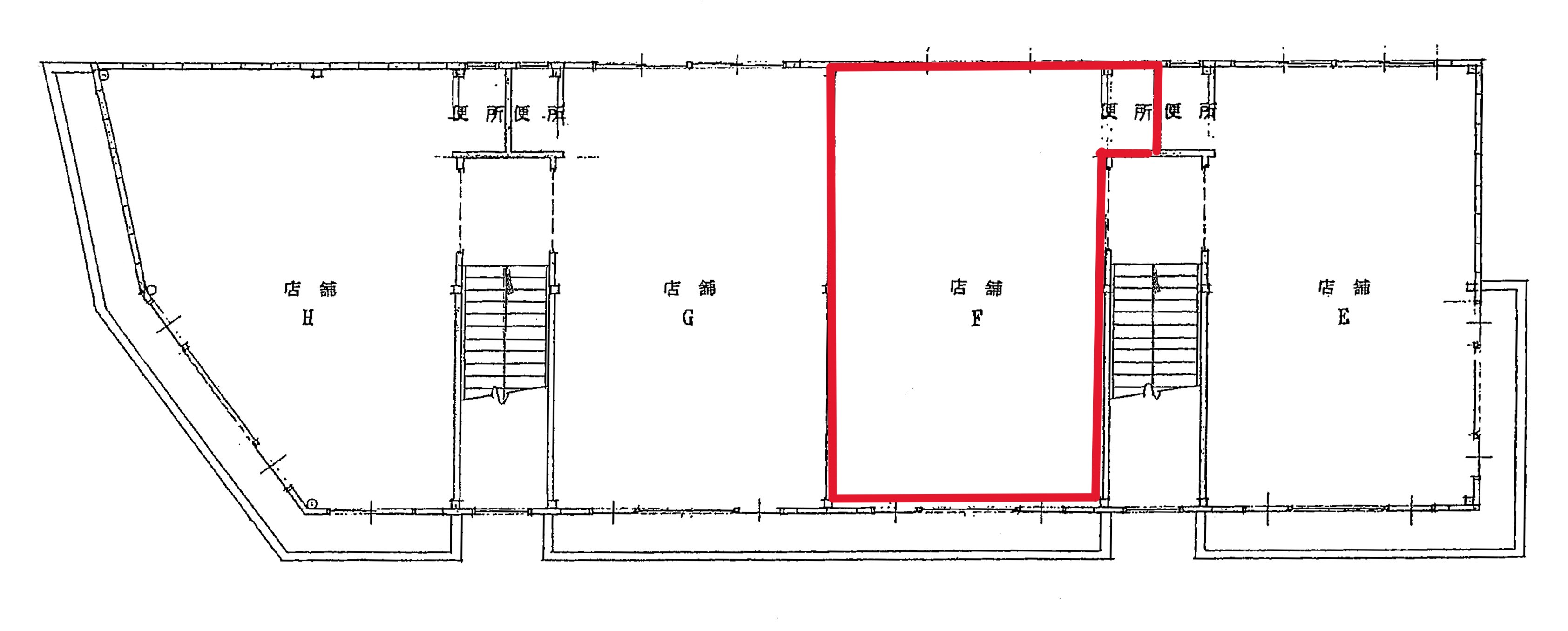 JR南彦根駅　西口貸店舗　2階F区画