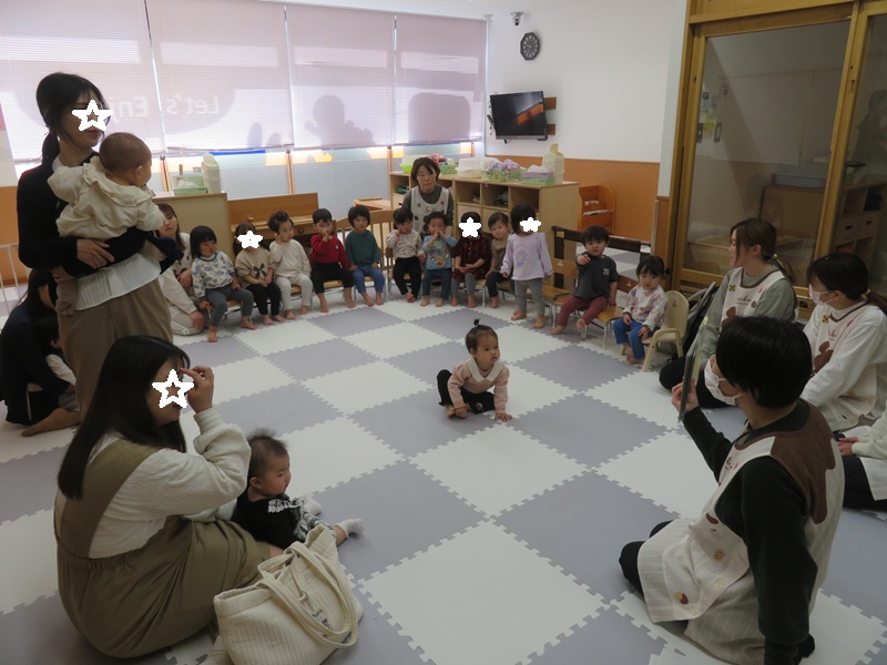 みんなで入園をお祝いしました