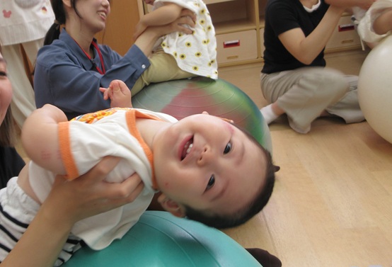 ボール体操、楽しかったね