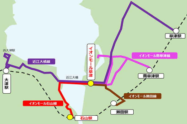 イオンモール草津への新たなアクセスルートができます