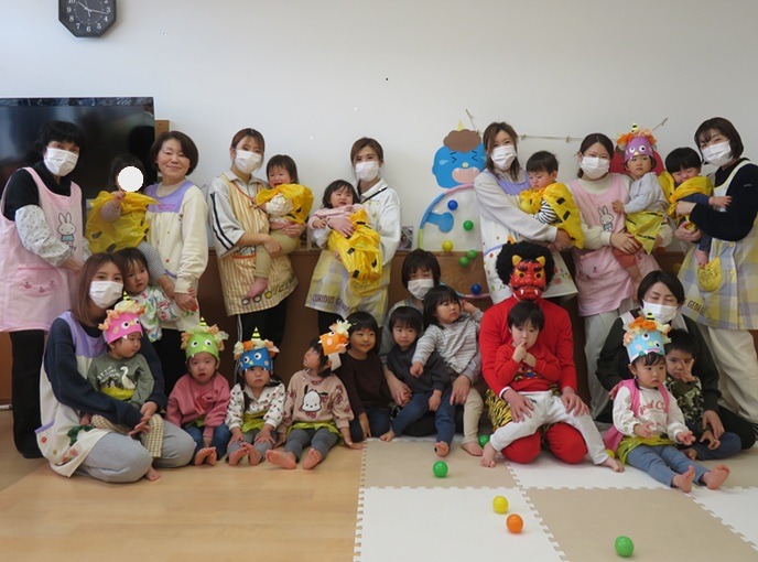 赤鬼さんと記念写真