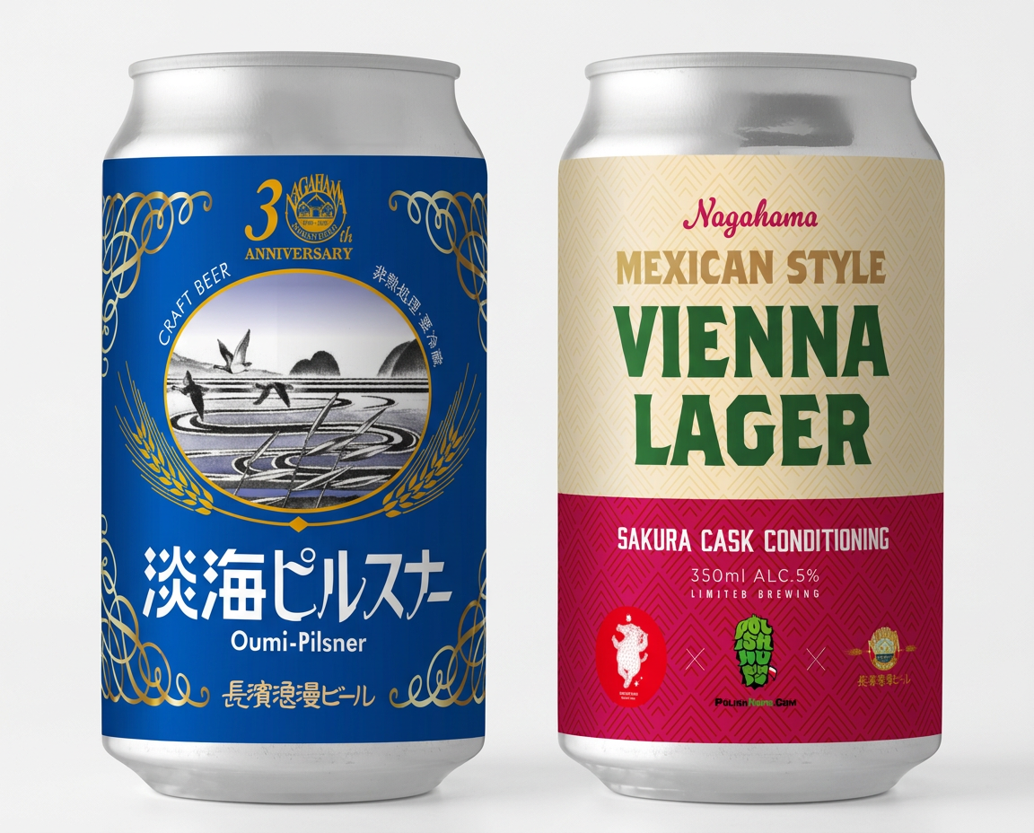 長濱浪漫ビールの提供ビール（缶２種類）