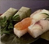柿の葉寿司（鯖・サーモン・鯛）6個　１,250円（税込）